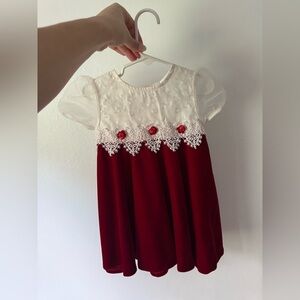 Bonnie Baby Red and White Formal Dress